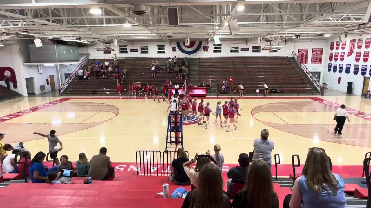 Southwestern vs JacCenDel Varsity Vball Game 5 Court Cam 08-21-23