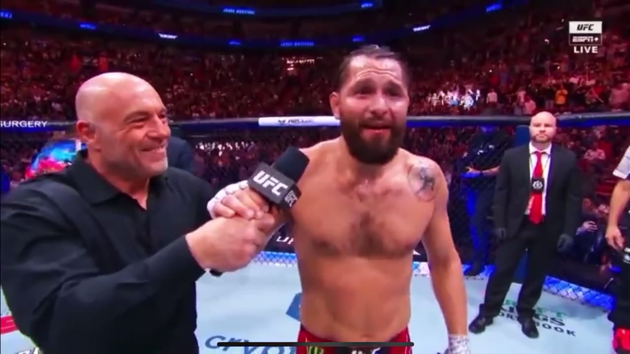 UFC Champ Jorge Masvidal shouts out DJT - Crowd goes crazy - Lets go Brandon!!