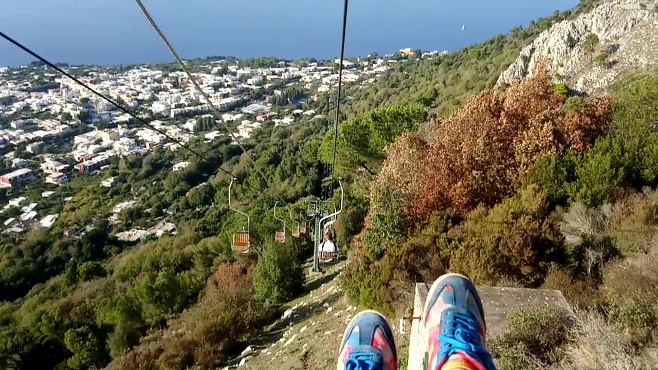 Capri, Italy - Chair lift to Mount Solaro - Beautiful scenery around the world