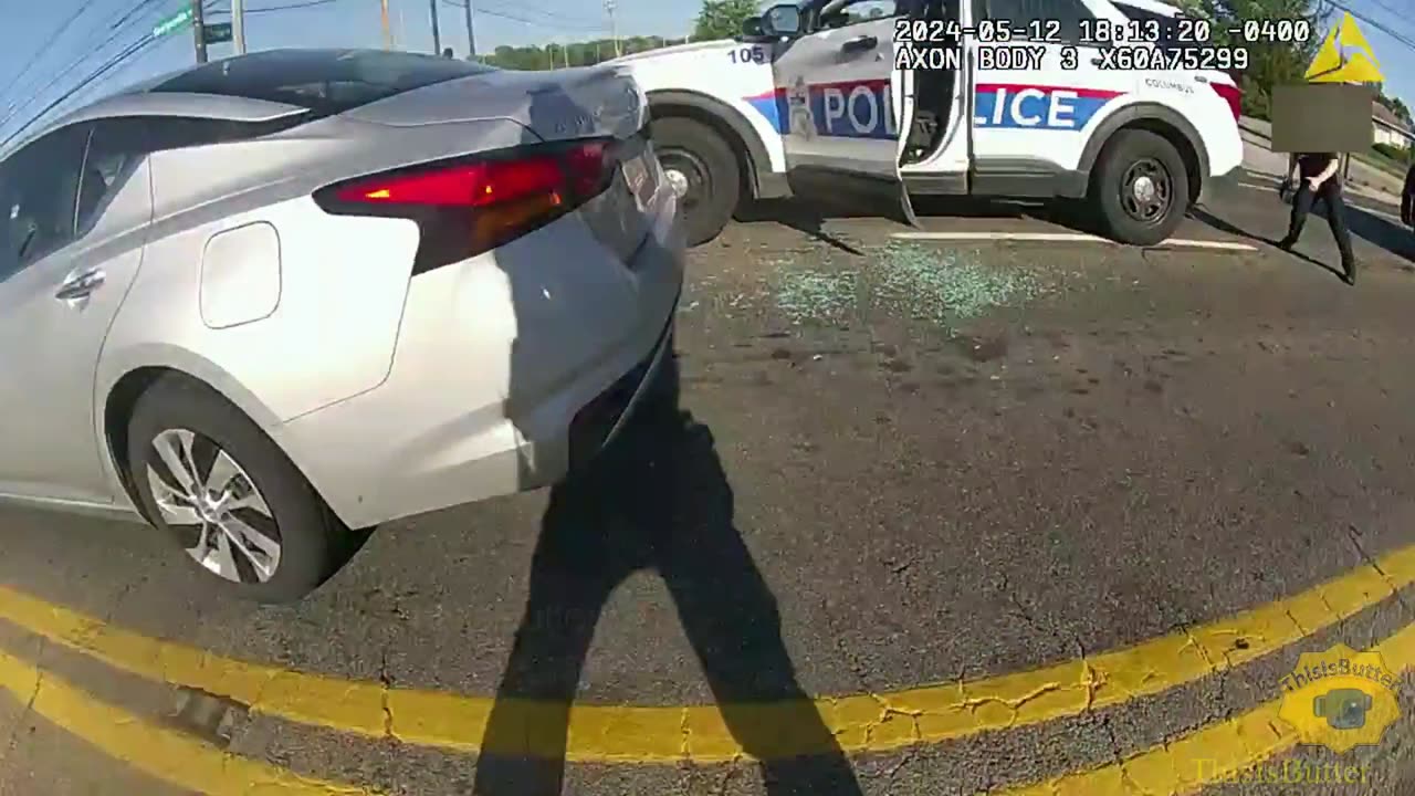 Columbus Police dash, bodycam of a shootout that left an officer shot, Amazon security guard dead