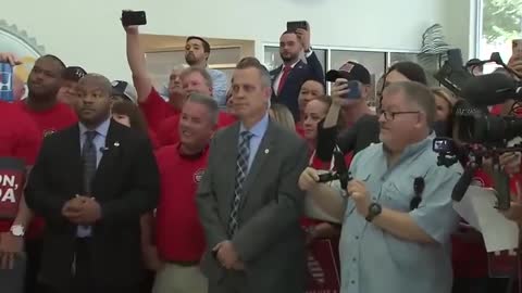 Chants of "Let's Go Brandon" as DeSantis Signs Anti-Mandate Bill in Brandon, FL