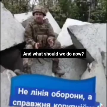 Ukrainian soldier comments on Kharkov defensive fortifications that's useless because of corruption