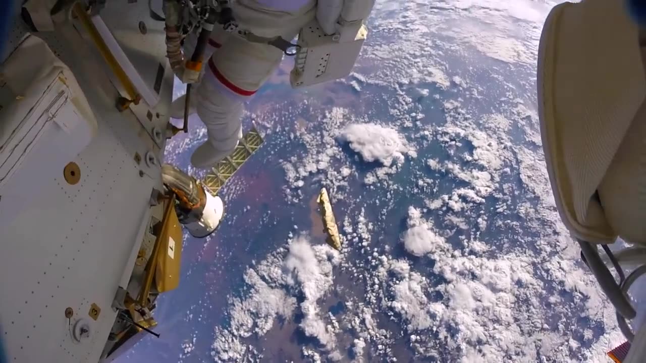 Astronauts accidentally lose a shield in space