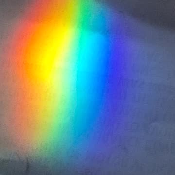 Rainbow caught on the floor!