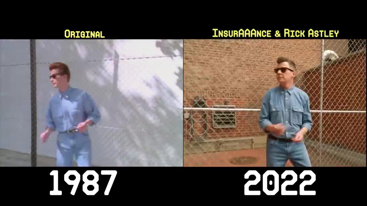 "Never Gonna Give You Up" (1987 VS 2022) Side-by-side Comparison | Rick Astley &