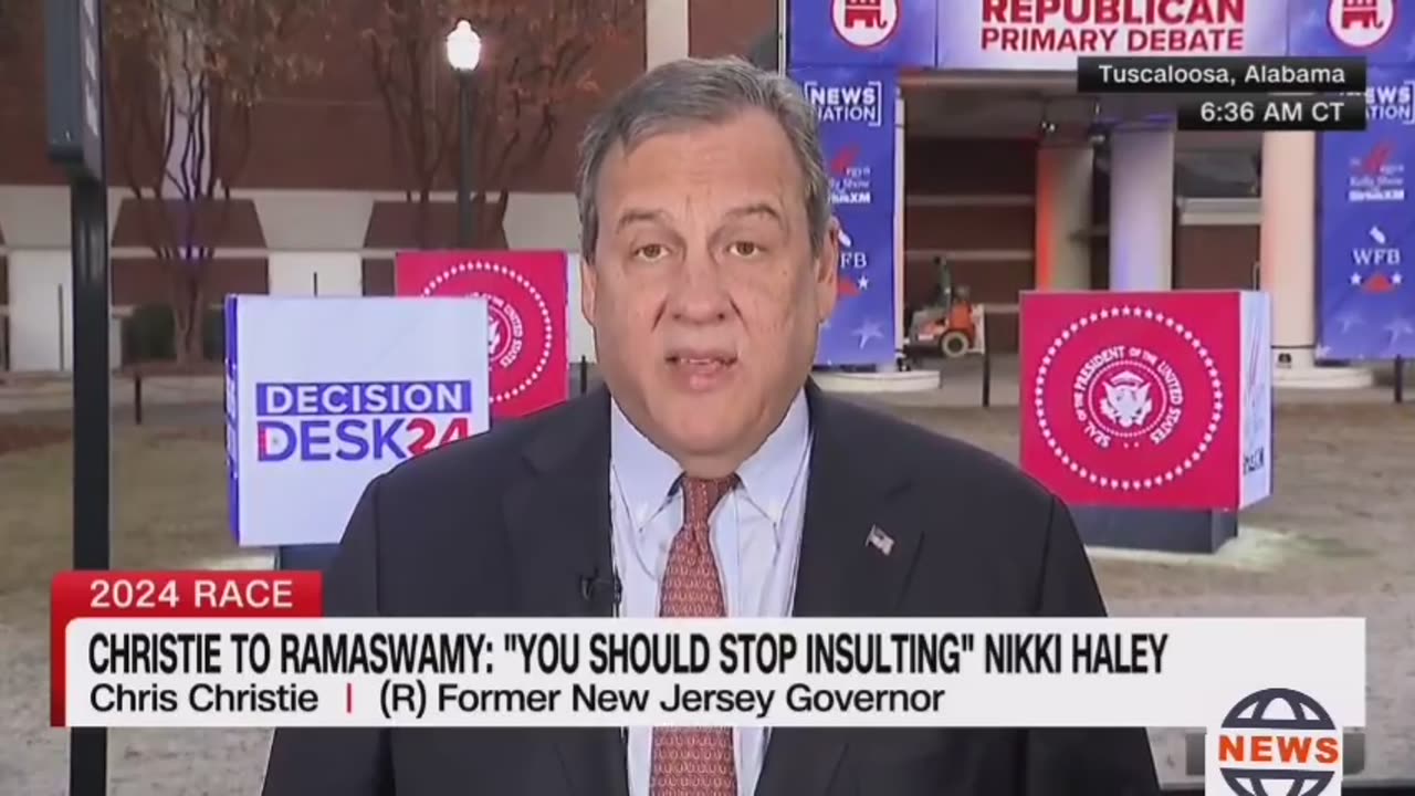 Hear Chris Christie's response when asked if he's forming an alliance with Nikki Haley