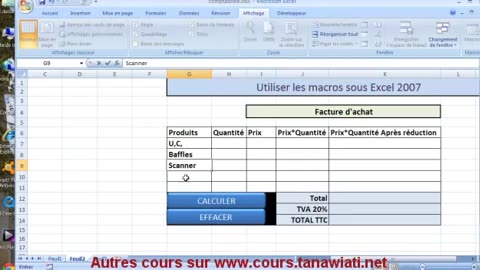 Les macros sur excel.