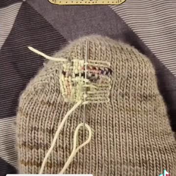 How to fix a hole in a sock