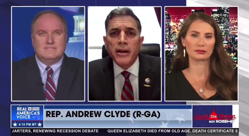 Rep. Andrew Clyde of Georgia blames the Biden Administration for the uptick in child trafficking.