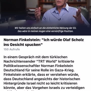 Norman Finkelstein Deutschland für seine Rolle im Gaza-Krieg.