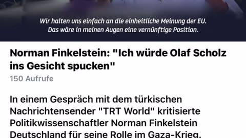 Norman Finkelstein Deutschland für seine Rolle im Gaza-Krieg.