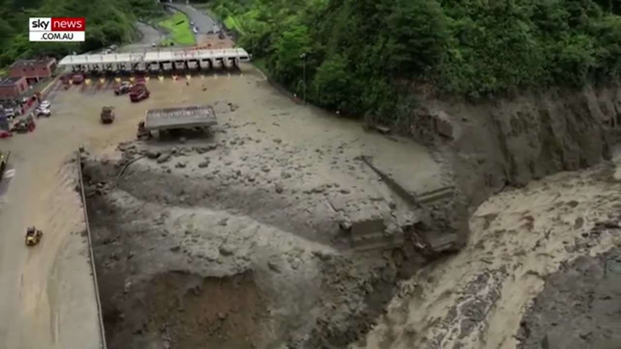 WATCH: Drone footage shows aftermath of deadly landslide in Colombia