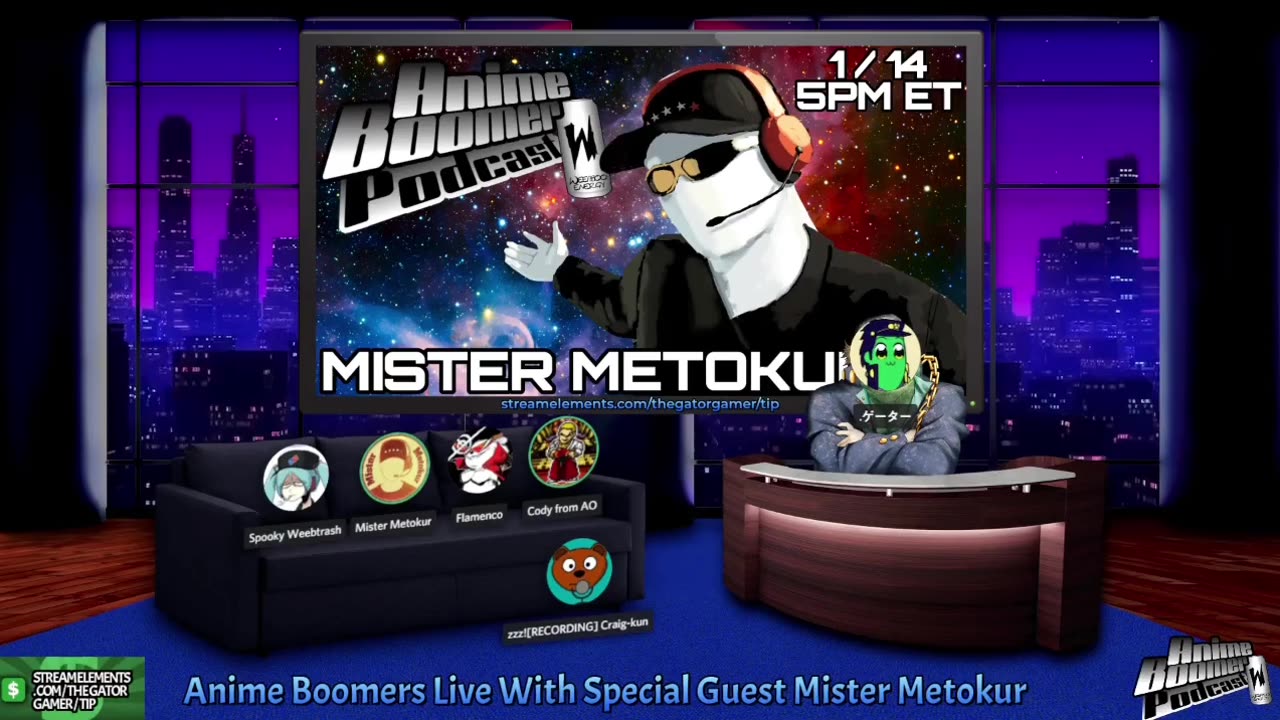 Mister Metokur on the Anime Boomer Podcast with Gator 01/14/22