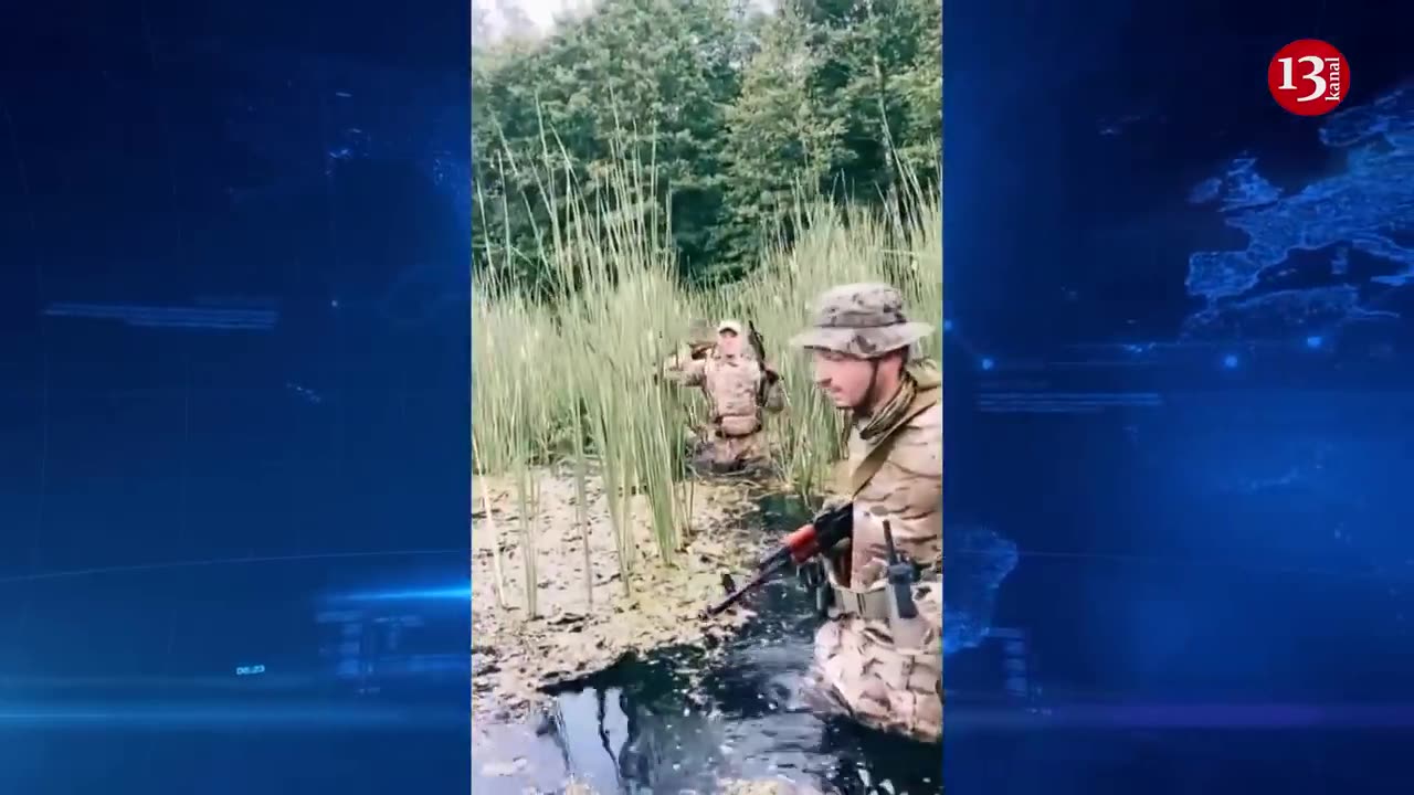 Ukrainian military equipment stretching along road and advancing to the front for counteroffensive