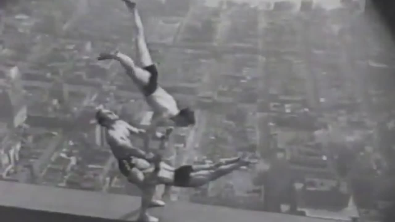 Acrobats on the Empire State Building in 1935