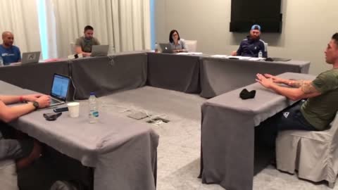 Diego Sanchez coach Joshua Fabia CRASHES UFC fighter meeting