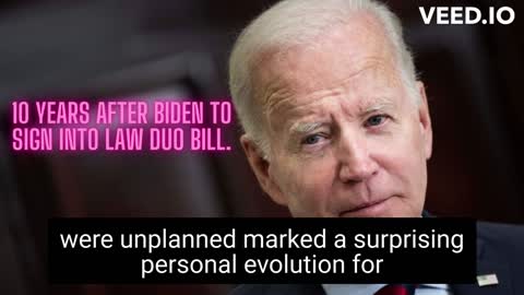 10 years after Biden to sign into law duo bill.