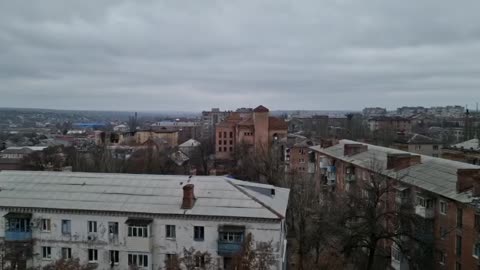 Footage from the rooftops of Bakhmut