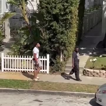 Young black man reportedly defending elderly Asian man from a violent car jacking