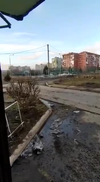 The arrival of a rocket projectile