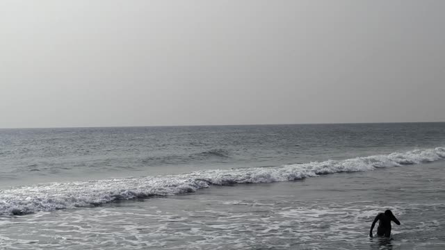 Promenede Beach, pondicherry In INDIA