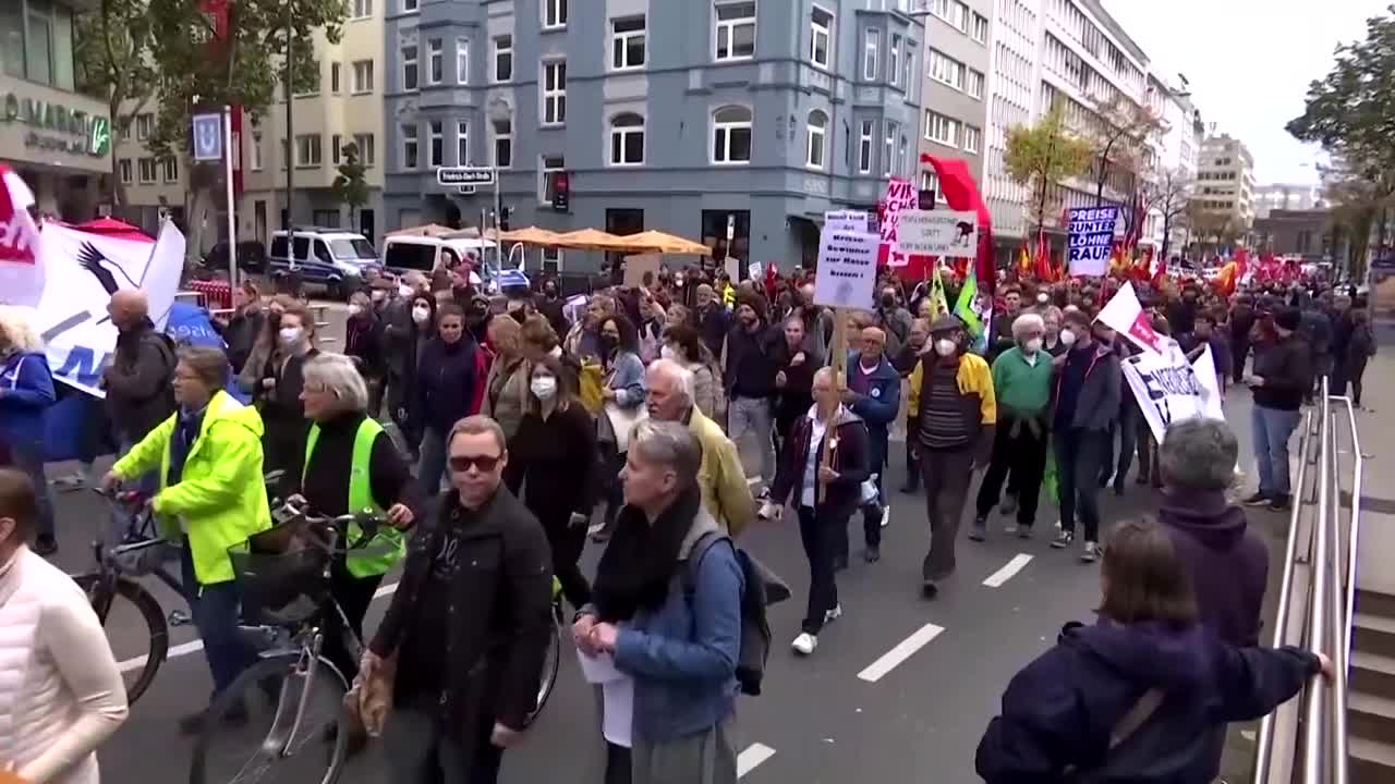 Protesters in Germany demand energy relief