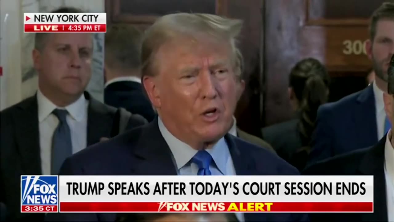 TRUMP SPEAKS AFTER TODAY’S COURT SESSION ENDS