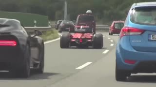 Formula 1 Car On A Public Highway