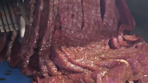 3 tons of production per day! The process of making beef jerky.