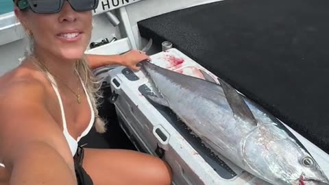 Exhaustion is real when catching big fish