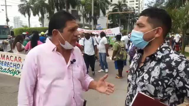 Protestas en Bocagrande, habla uno de los líderes