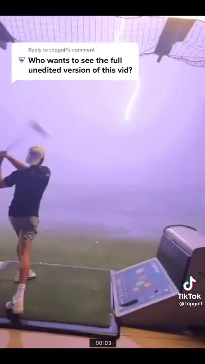 Golf ball struck by lightning