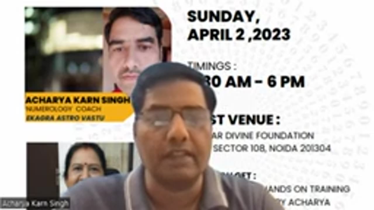 Numerology Offline Workshop on 02-04-2023