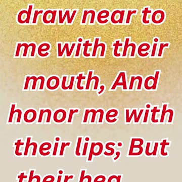 "Empty Worship: Honoring God with Words but Not with Heart" Matthew 15 ;8,9#short #youtube #ytshorts