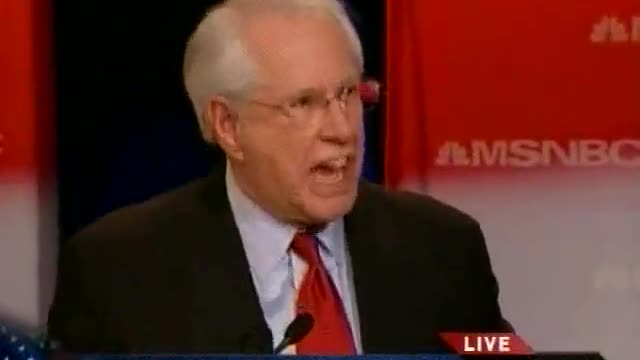 Mike Gravel calling Biden, Obama and Hillary Clinton warmongers right to their faces (2008)