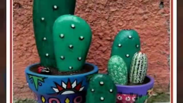 Rock painted decor ideas/pebble stone art