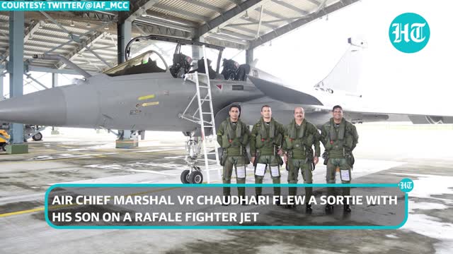 India's Rafale roars as Air Chief attends combat drills with his son _ Watch