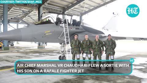 India's Rafale roars as Air Chief attends combat drills with his son _ Watch