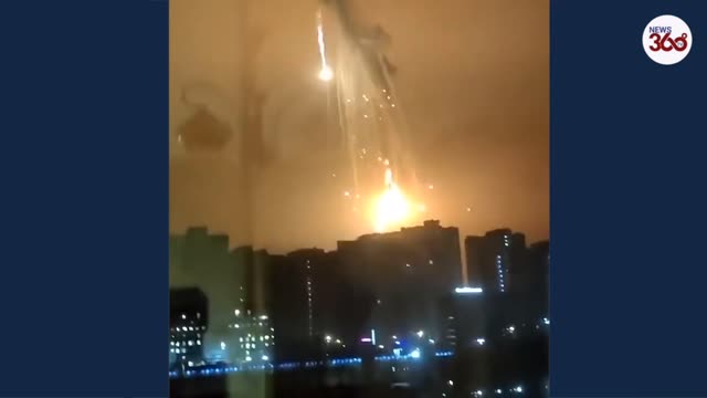 Huge fireball explosion seen in sky over Ukraine's capital Kyiv-(1080p)