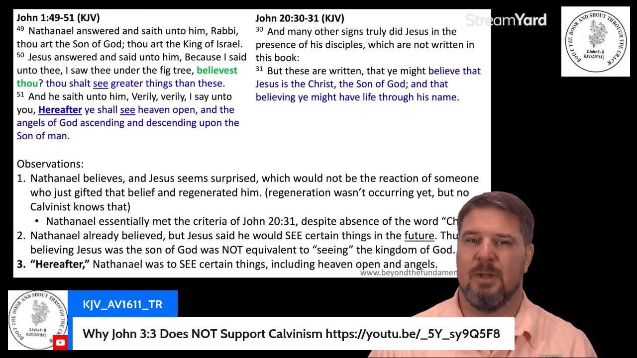 #BTF / DAVE HUNT REFUTES #CALVINISM / #KJV