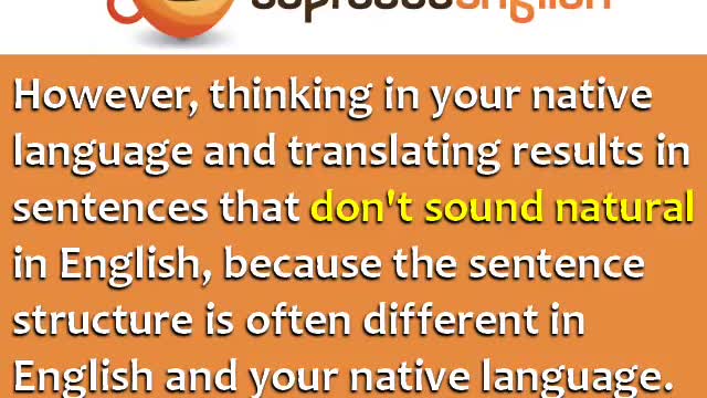 How to Speak Fluent English: Learn to Think in English!