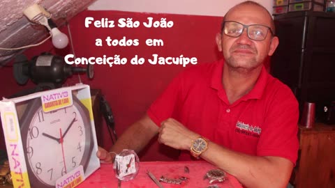 Galego do relógio deseja um feliz São João a todos em Conceição do Jacuípe