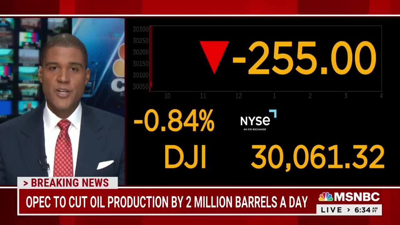 OPEC+ agrees major cut - 2 million barrels a day, three months after Biden traveled to Saudi Arabia.