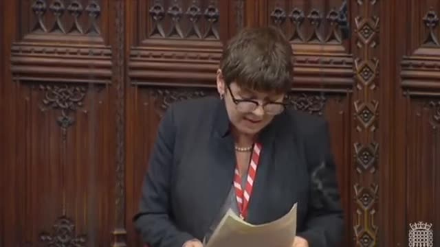 House of lords... Lady Fox speaks out against more legislation.