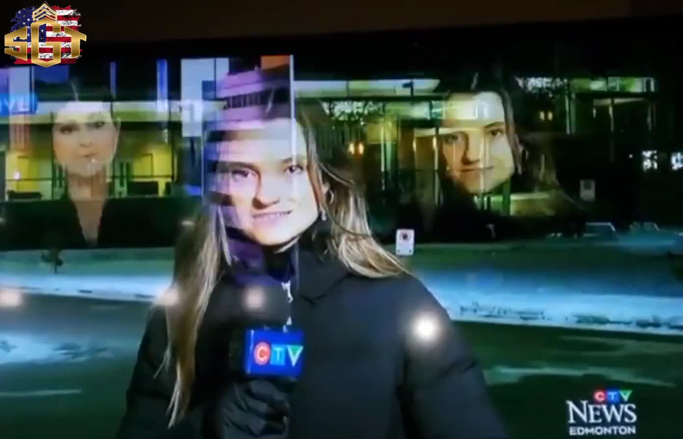 HOLY SHIT. When's last time you saw a young reporter stroke out on live TV? Just happened!!