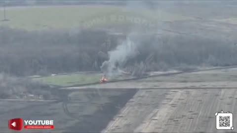 Russians Destroy Armored Vehicle (Type Unknown) with Explosives from Afar