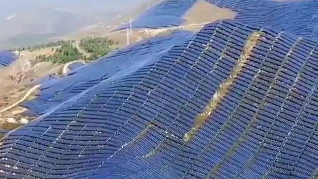 🔋 China Mountain Solar Farm. | Interesting Facts #Shorts #interestingfacts