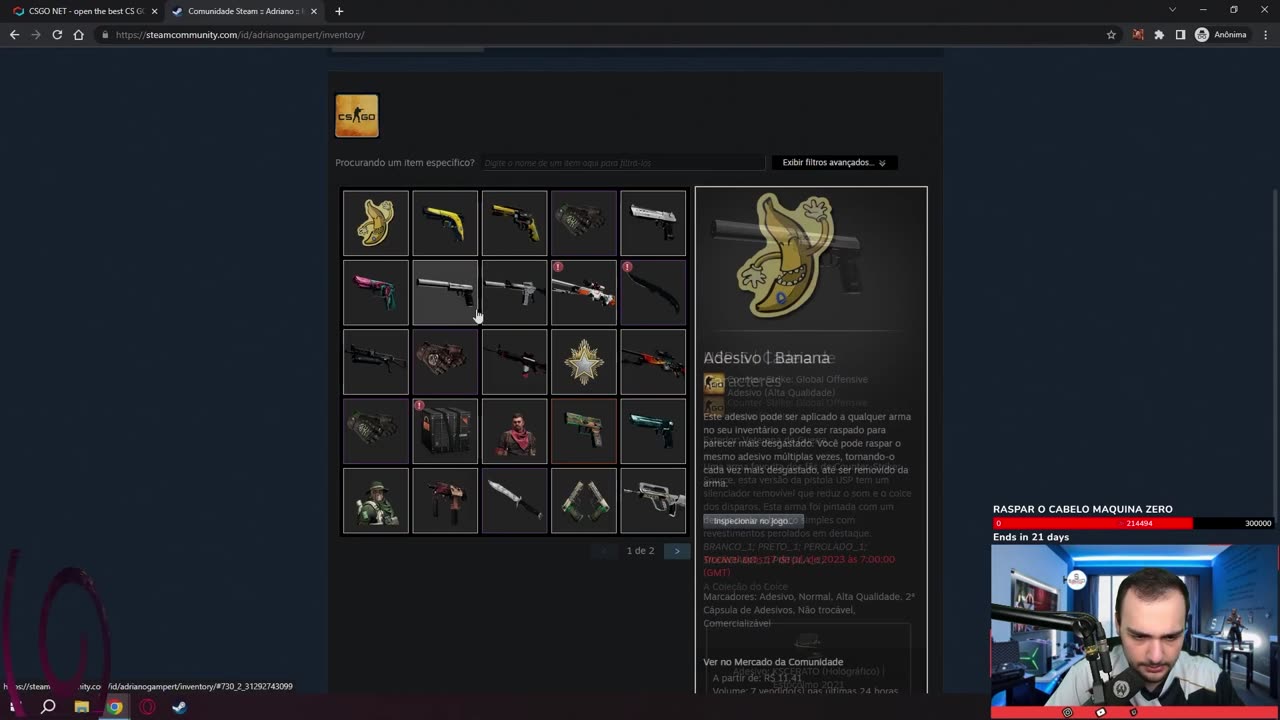 Ganhei uma LUVA / EMERALD para o INSCRITO no CSGO