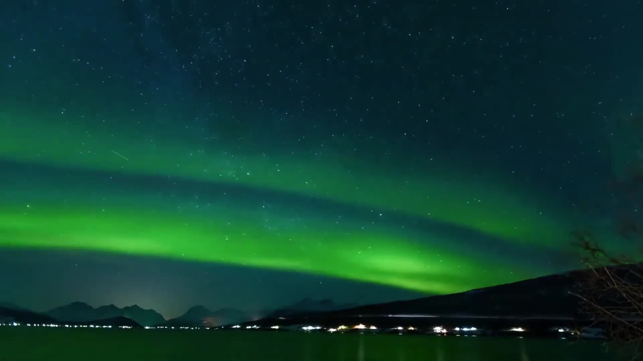 Incredible Night of Northern Lights Aurora Borealis Best Compilation Free Stock Footage