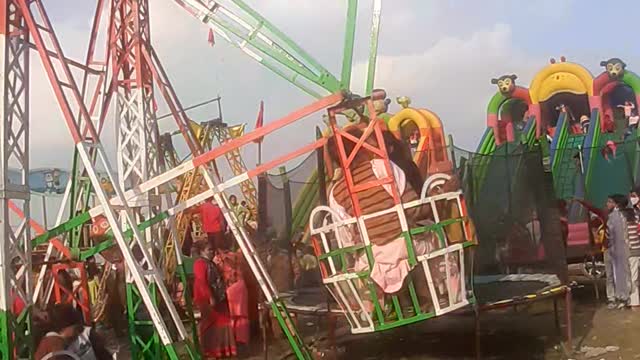 Enjoy children Jhula in Mela